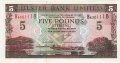 Ulster Bank Ltd 5 Pounds,  1. 1.2001